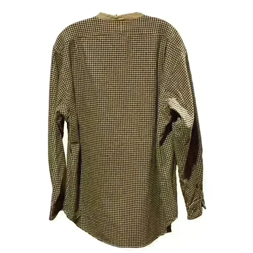 Vintage 1996 Polo Ralph Lauren Shirt Mens L Brown Houndstooth Cabincore
